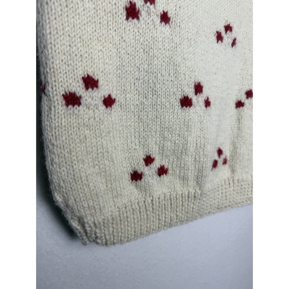 Vintage JG Hook Hand Knit Shetland Wool Sweater Vest Teddy Bear Size Small Cream - Picture 7 of 7